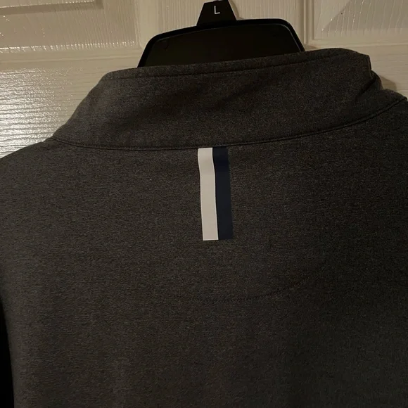Rhoback Performance Heathered Mason Gray Quarter Zip Pullover - Picture 7 of 13